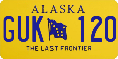 AK license plate GUK120