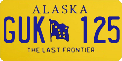 AK license plate GUK125