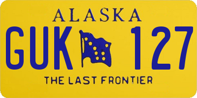 AK license plate GUK127