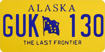 AK license plate GUK130