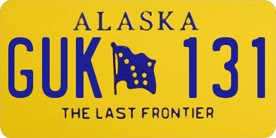 AK license plate GUK131