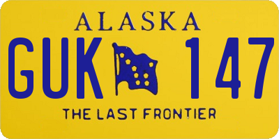 AK license plate GUK147