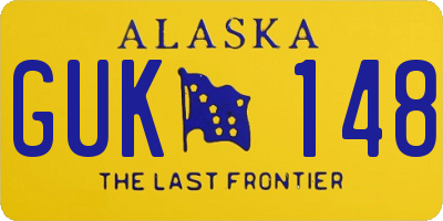 AK license plate GUK148