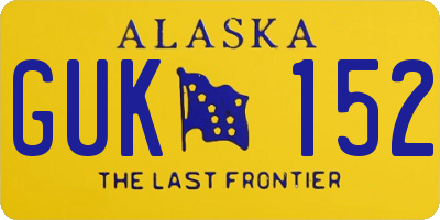 AK license plate GUK152