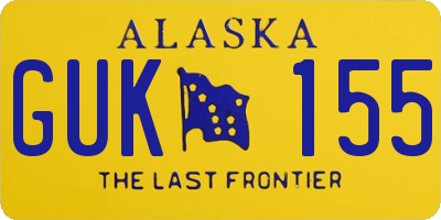 AK license plate GUK155