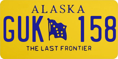 AK license plate GUK158