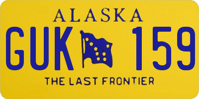 AK license plate GUK159