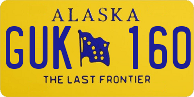 AK license plate GUK160