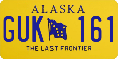 AK license plate GUK161