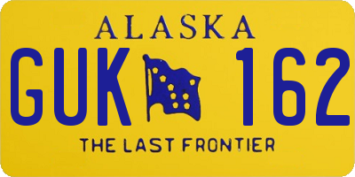 AK license plate GUK162