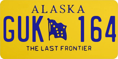 AK license plate GUK164