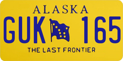 AK license plate GUK165