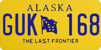 AK license plate GUK168