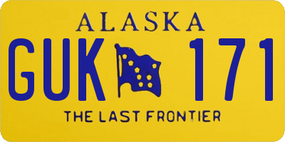 AK license plate GUK171