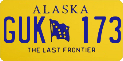 AK license plate GUK173