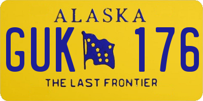 AK license plate GUK176