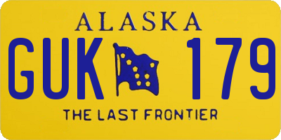 AK license plate GUK179