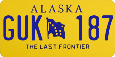 AK license plate GUK187