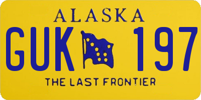 AK license plate GUK197