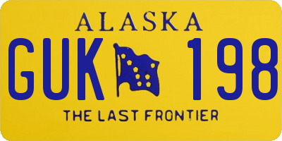 AK license plate GUK198