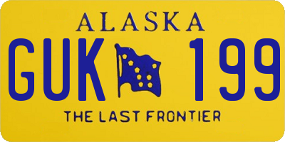 AK license plate GUK199