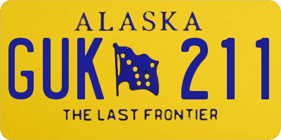 AK license plate GUK211