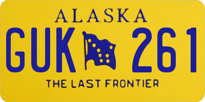 AK license plate GUK261