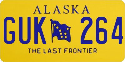 AK license plate GUK264