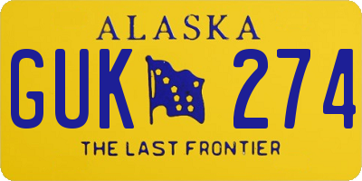 AK license plate GUK274