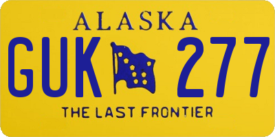 AK license plate GUK277