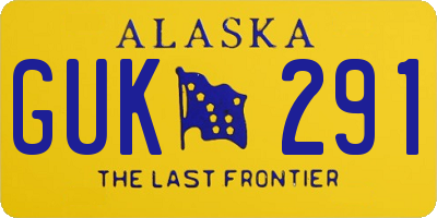 AK license plate GUK291