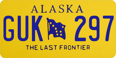 AK license plate GUK297