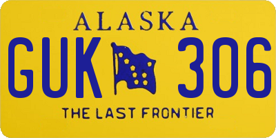 AK license plate GUK306