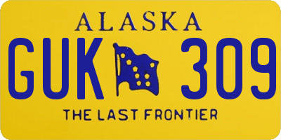 AK license plate GUK309