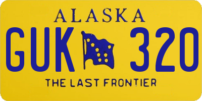 AK license plate GUK320