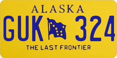 AK license plate GUK324