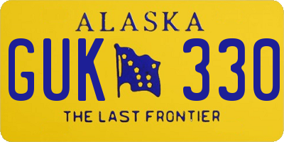 AK license plate GUK330