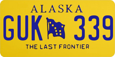 AK license plate GUK339