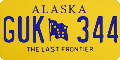 AK license plate GUK344