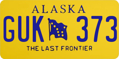 AK license plate GUK373