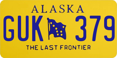 AK license plate GUK379