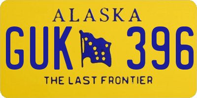 AK license plate GUK396