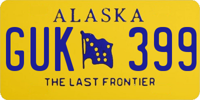 AK license plate GUK399