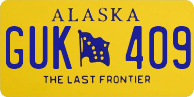 AK license plate GUK409
