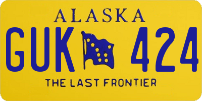 AK license plate GUK424