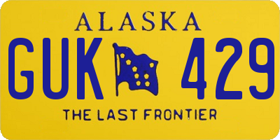 AK license plate GUK429