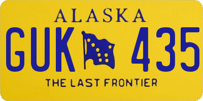 AK license plate GUK435