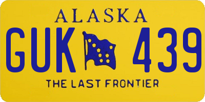 AK license plate GUK439