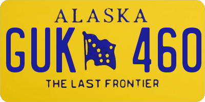 AK license plate GUK460