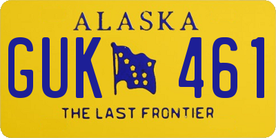 AK license plate GUK461